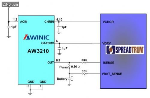 AW3210支持展訊智能手機平臺充電方案