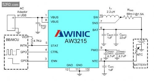 AW3215的典型应用