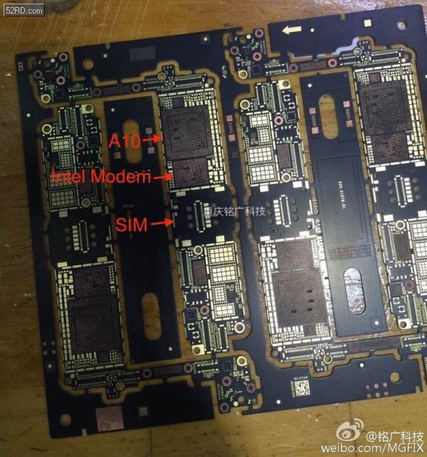 7 pcb板曝光,英特尔基带已取代高通      苹果(apple)iphone 基带芯片