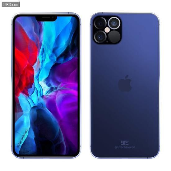 12promax颜色实图,12promax颜色 iphone12 pro午夜蓝渲染图曝光 不只是刘海变小了